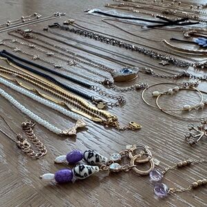 Jewelry Haul Evil eye, earrings rings necklace choker pearls butterfly 🦋 heart